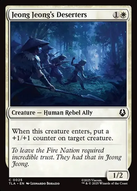 Jeong Jeong's Deserters, Magic card TLA 25 — Avatar: The Last Airbender set