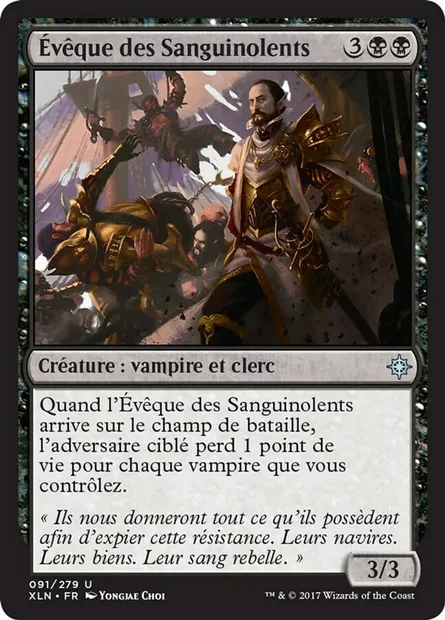 Évêque des Sanguinolents, carte Magic XLN 91 — extension Ixalan