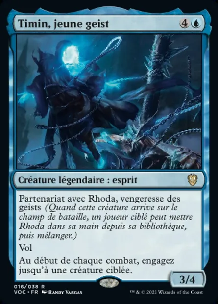 Timin, jeune geist, carte Magic VOC 16 — extension Crimson Vow Commander
