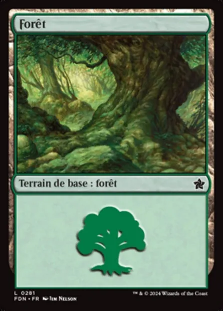 Forêt, carte Magic FDN 281 — extension Foundations