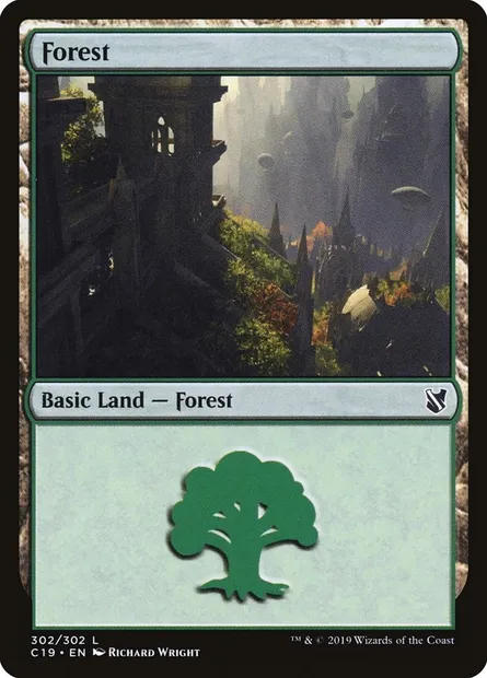 Forest, Magic card C19 302 — Commander 2019 set