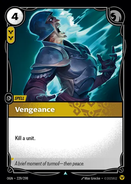 Vengeance, carte Riftbound OGN 229 — extension Origins