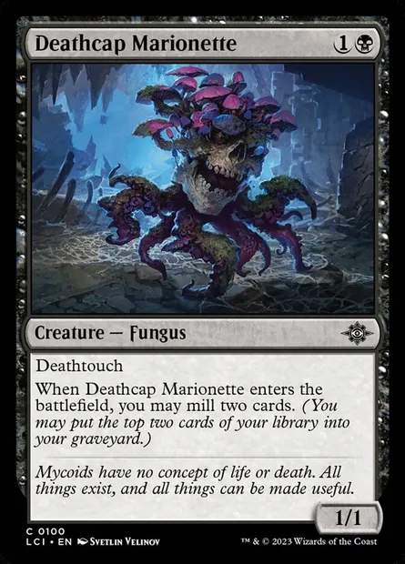 Deathcap Marionette, Magic card LCI 100 — The Lost Caverns of Ixalan set
