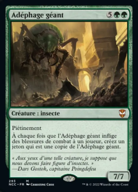 Adéphage géant, carte Magic NCC 293 — extension New Capenna Commander