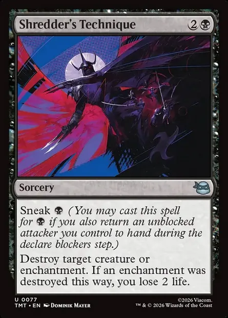 Shredder's Technique, Magic card TMT 77 — Teenage Mutant Ninja Turtles set