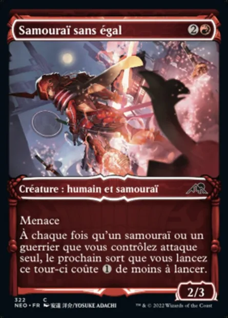 Samouraï sans égal, carte Magic NEO 322 — extension Kamigawa: La Dynastie Néon