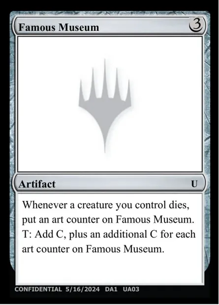 Famous Museum, Magic card UNK UA03b — Unknown Event set