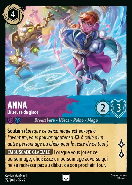 Anna - Briseuse de glace, carte Disney Lorcana CH7-072 — extension L'île d'Archazia