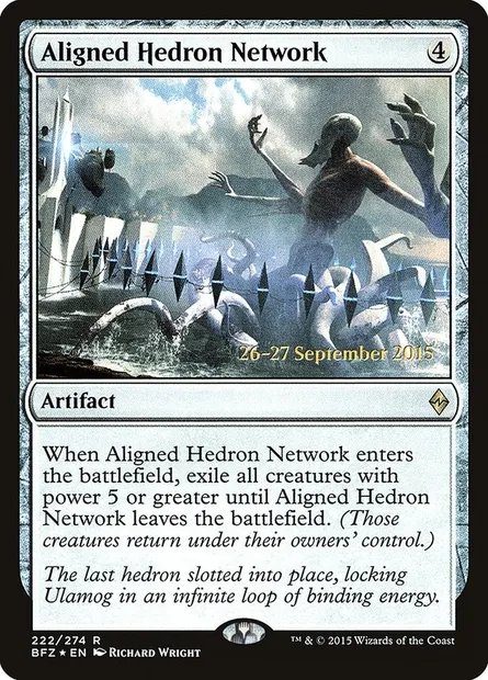 Aligned Hedron Network, Magic card PBFZ 222s — Battle for Zendikar Promos set