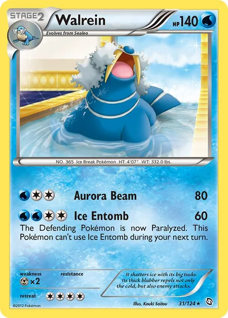 Walrein, Pokémon card DRX 31 — Dragons Exalted set