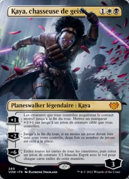 Kaya, chasseuse de geists, carte Magic VOW 280 — extension Innistrad : noce écarlate
