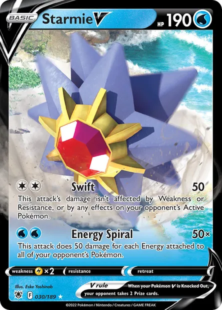 Starmie V, Pokémon card ASR 030 — Astral Radiance set