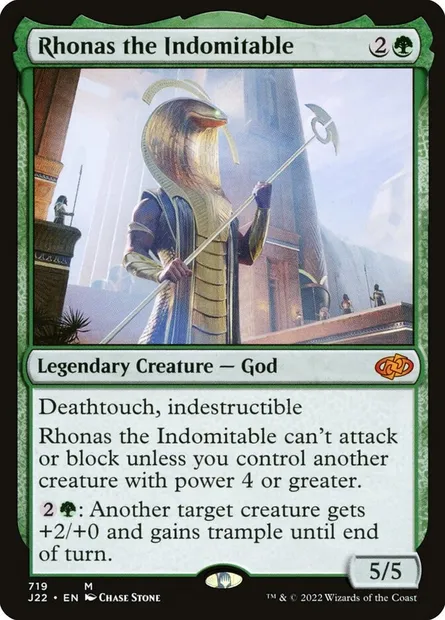 Rhonas the Indomitable, Magic card J22 719 — Jumpstart 2022 set