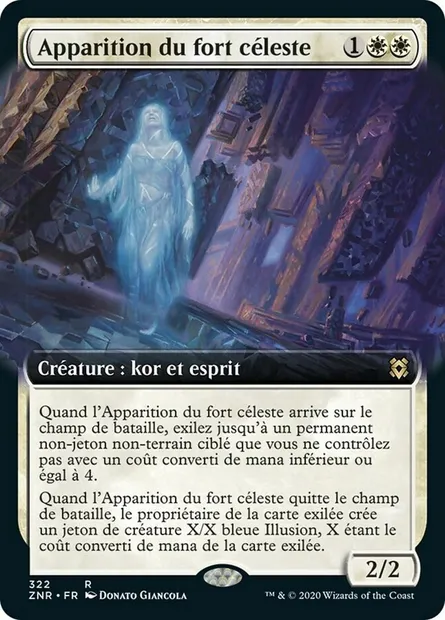 Apparition du fort céleste, carte Magic ZNR 322 — extension Renaissance de Zendikar