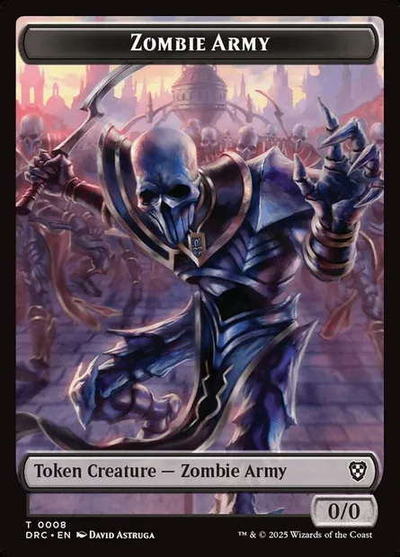 Zombie Army, carte Magic TDRC 8 — extension Aetherdrift Commander Tokens