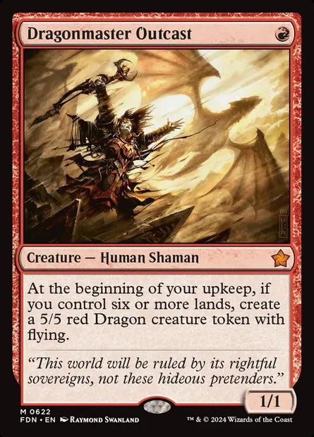 Dragonmaster Outcast, Magic card FDN 622 — Foundations set
