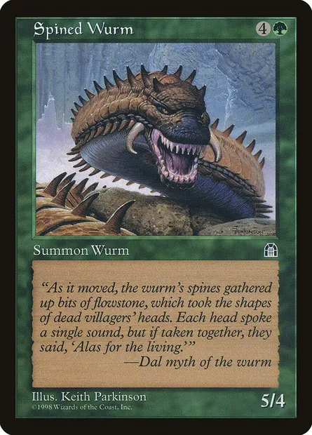 Spined Wurm, Magic card STH 121 — Stronghold set