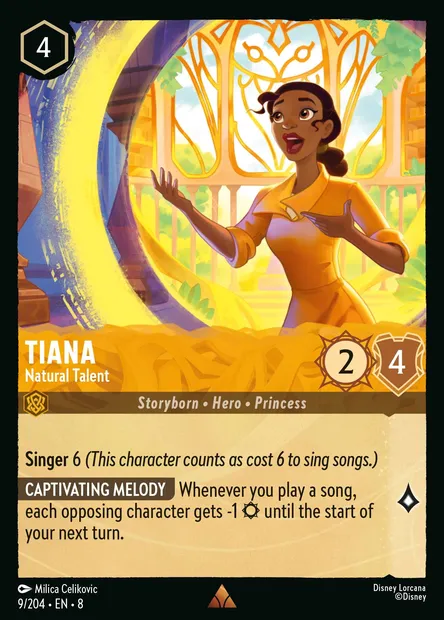 Tiana - Natural Talent, Disney Lorcana card CH8-009 — The Reign of Jafar set