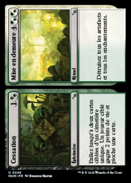 Cessation // Mise en demeure // Cessation // Mise en demeure, carte Magic MKM 246 — extension Murders at Karlov Manor