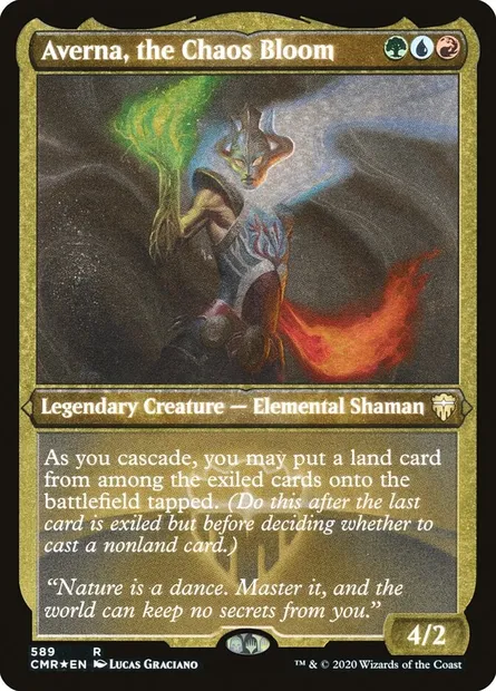 Averna, the Chaos Bloom, Magic card CMR 589 — Commander Legends set