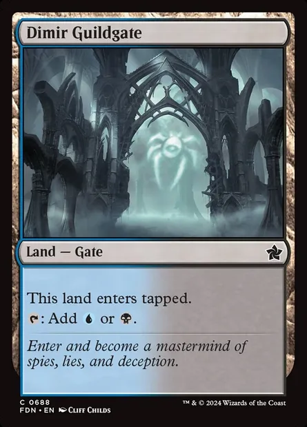 Dimir Guildgate, Magic card FDN 688 — Foundations set