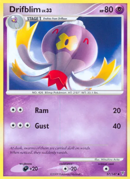 Drifblim, Pokémon card SV 57 — Supreme Victors set