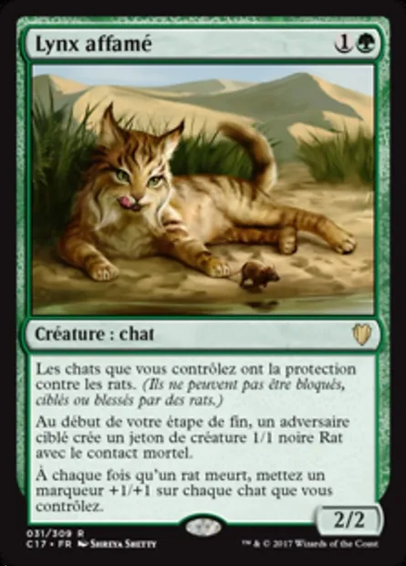 Lynx affamé, carte Magic C17 31 — extension Commander 2017