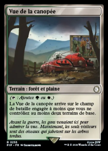 Vue de la canopée, carte Magic PIP 255 — extension Fallout