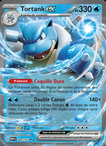 Tortank-ex, carte Pokémon MEW 009 — extension 151