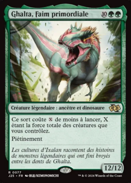 Ghalta, Faim primordiale, carte Magic J25 77 — extension Foundations Jumpstart