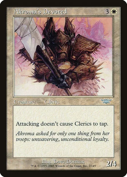 Dévot d'Akroma, carte Magic LGN 2 — extension Légions