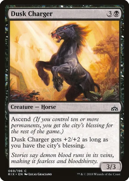 Dusk Charger, Magic card RIX 69 — Rivals of Ixalan set