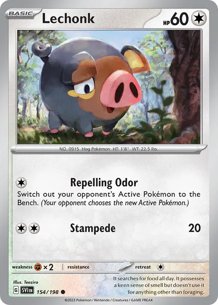 Lechonk, Pokémon card SVI 154 — Scarlet & Violet set