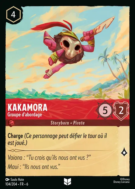 Kakamora - Groupe d'abordage, carte Disney Lorcana CH6-104 — extension La Mer Azurite