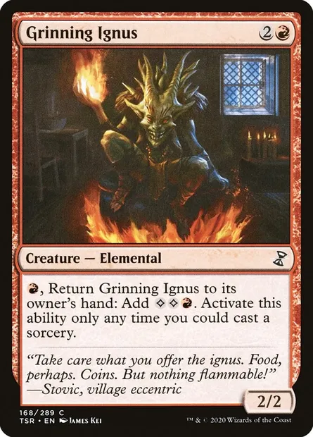 Grinning Ignus, Magic card TSR 168 — Time Spiral Remastered set