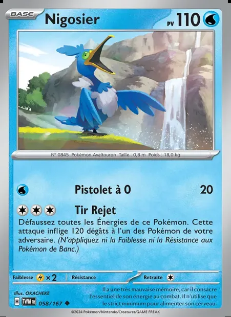 Nigosier, carte Pokémon TWM 058 — extension Mascarade Crépusculaire