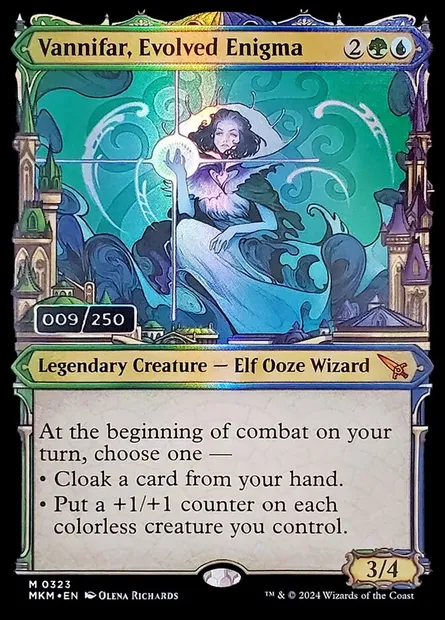 Vannifar, Evolved Enigma, Magic card MKM 323z — Murders at Karlov Manor set