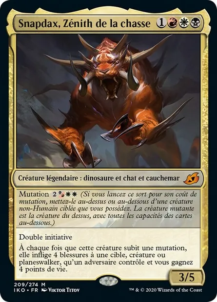 Snapdax, Zénith de la chasse, carte Magic IKO 209 — extension Ikoria: Lair of Behemoths