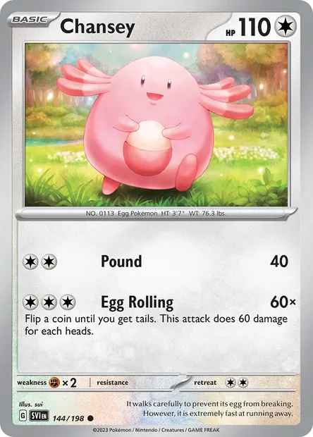 Chansey, Pokémon card SVI 144 — Scarlet & Violet set