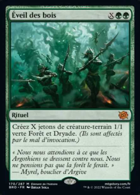 Éveil des bois, carte Magic BRO 170 — extension La Guerre Fratricide