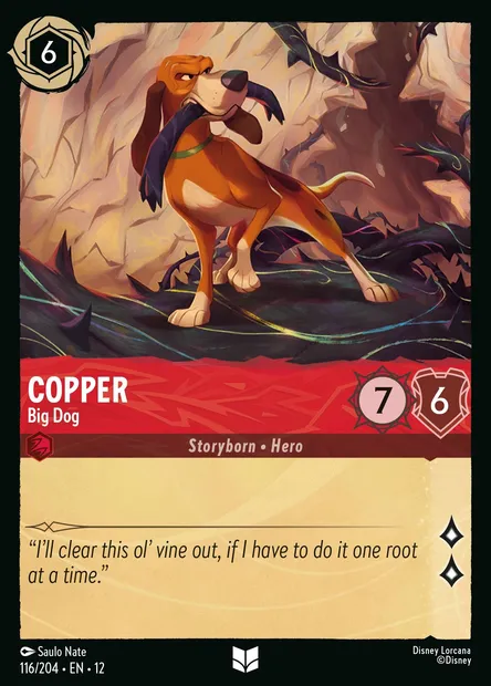 Copper - Big Dog, Disney Lorcana card CH12-116 — Wilds Unknown set