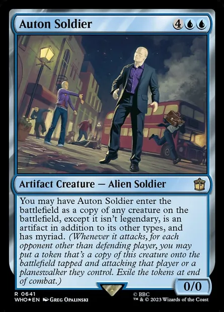 Soldat auton, carte Magic WHO 641 — extension Doctor Who