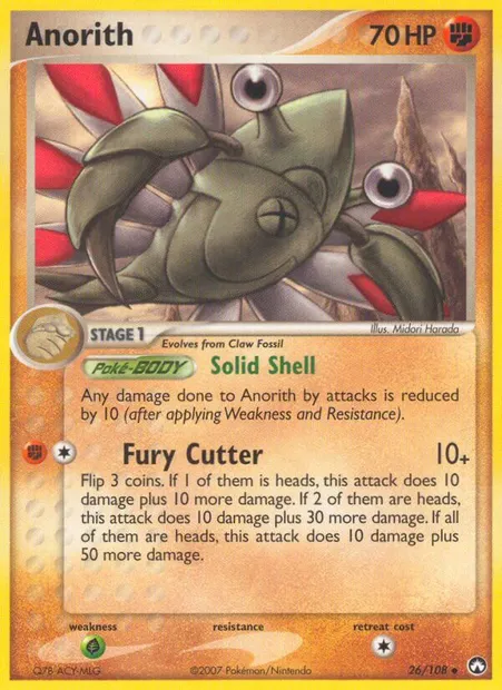 Anorith, Pokémon card PK 26 — Power Keepers set