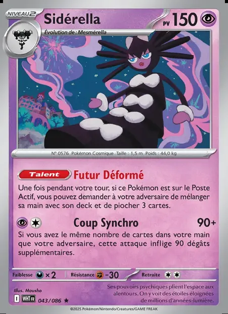 Sidérella, carte Pokémon WHT 043 — extension Flamme Blanche