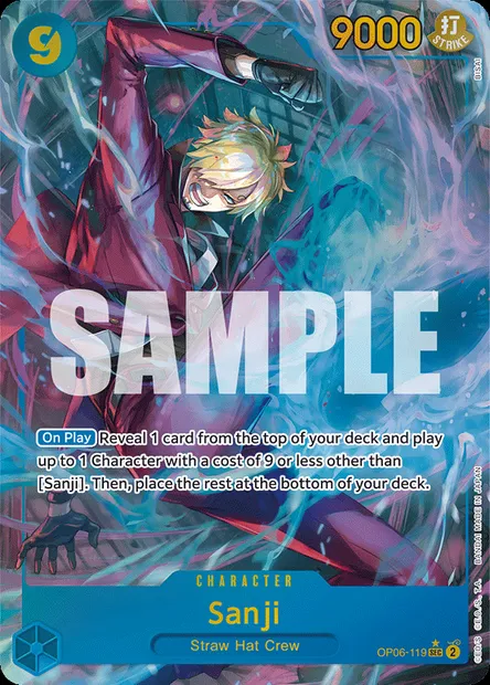 Sanji, One Piece card OP06-119 — WINGS OF THE CAPTAIN set