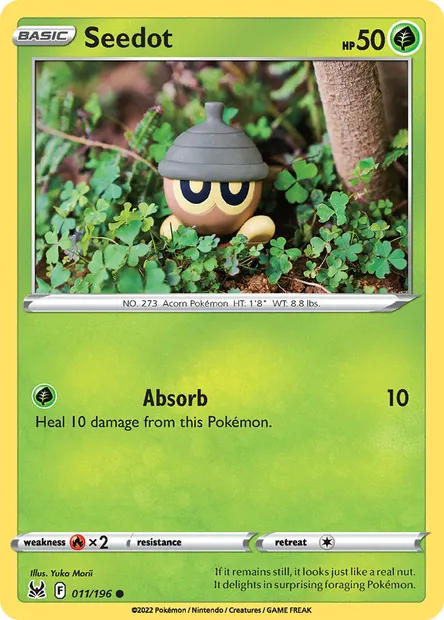 Seedot, Pokémon card LOR 011 — Lost Origin set