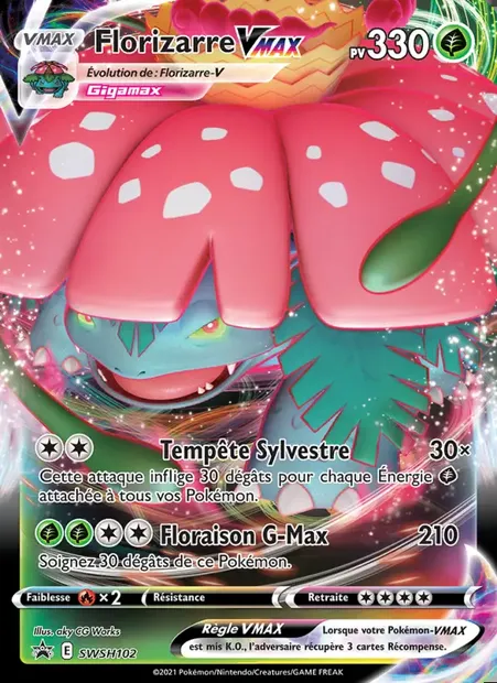 Florizarre VMAX, carte Pokémon SWSH 102 — extension Promo SWSH
