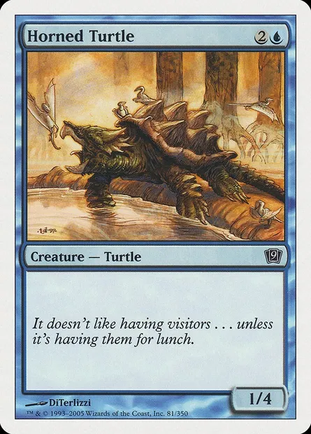 Tortue cornue, carte Magic 9ED 81 — extension Neuvième Edition