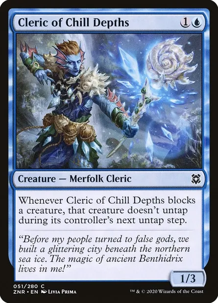 Cleric of Chill Depths, Magic card ZNR 51 — Zendikar Rising set