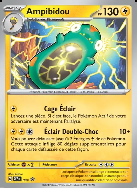 Ampibidou, carte Pokémon PR-SV 094 — extension SVP Black Star Promos